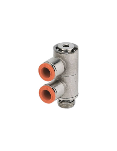 Swivel fitting 2 bodies 1/4 tube diameter 6mm - Metal Work