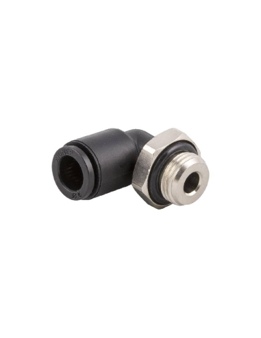 Adjustable elbow fitting male cylindrical M5 tube 6mm Series 56000 MINI - Aignep