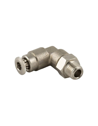 Male conical adjustable elbow fitting M6X1 tube 6mm for lubrication and greasing Series 58000 High pressure - Aignep