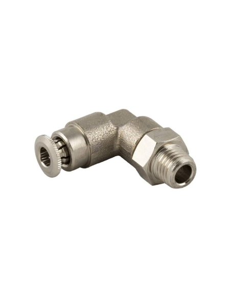 1/4 male conical adjustable elbow fitting, 6mm tube, for lubrication and greasing, 58000 Series, High pressure - Aignep