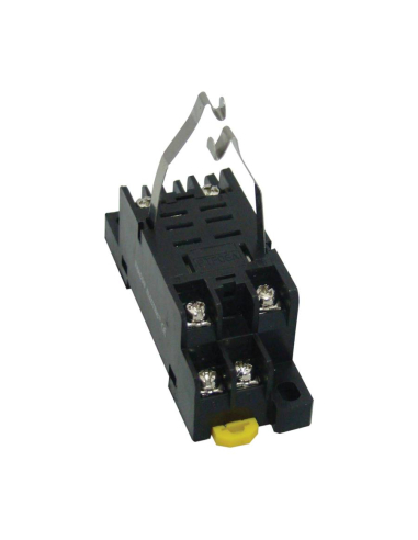 Clamp base for 2-contact flat pin relay