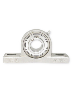 Selbstausrichtende Fußstütze mit INOX lagerung UP002 INOX ISB Wellendurchmesser 15 mm ADAJUSA