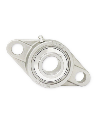 Oval support with INOX bearing 25mm shaft UFL005 - ISB