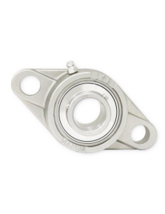 Selbstausrichtende ovale Halterung mit INOX lagerung UFL006 INOX ISB Wellendurchmesser 30 mm ADAJUSA