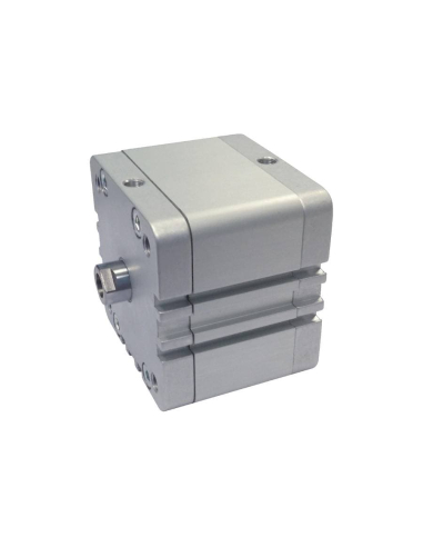Compact pneumatic cylinder 50x80mm double acting female rod ISO 21287 - Aignep