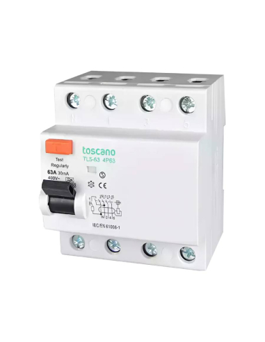 4-pole differential 40A 300mA class A-SI - Toscano