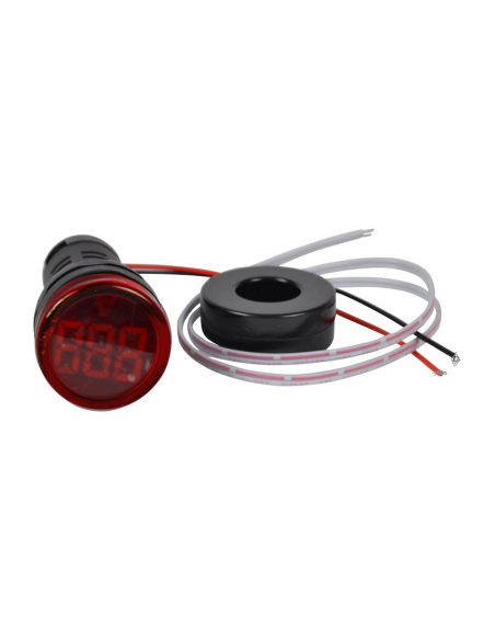 Digital panel ammeter 0-100A circular 22mm