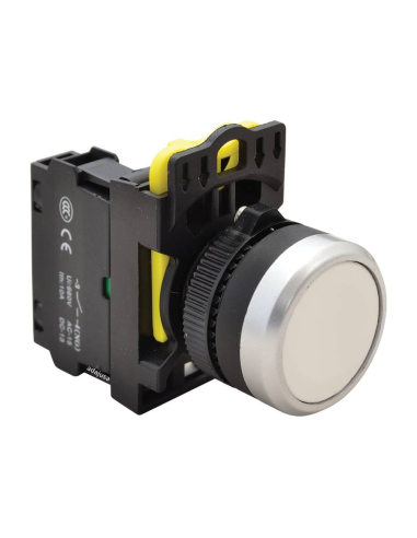 White pushbutton open contact (NO) - NY Series