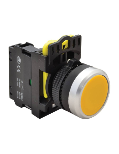 Yellow pushbutton open contact (NO) - NY Series