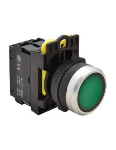Grün beleuchteter elektrischer Drucktaster 22mm aus Kunststoff NYG3-LG | ADAJUSA | Preis