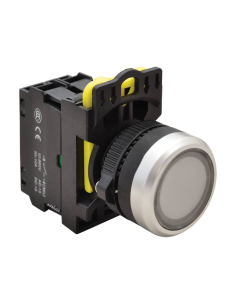 Beleuchteter weißer elektrischer Drucktaster 22mm aus Kunststoff NYG3-LW | ADAJUSA | Preis