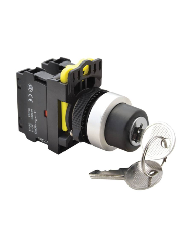 2-position key selector with open (NO) and closed (NC) contacts - NY Series