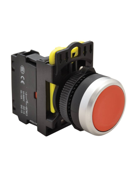 Roter Elektrodrucktaster mit Verriegelung 22mm aus Kunststoff NYK3-R | ADAJUSA | Preis