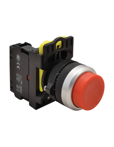 Red pushbutton with closed contact (NC) - NY Series