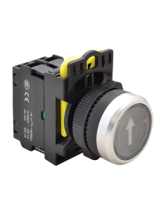 Beleuchteter schwarzer elektrischer Drucktaster "↑" 22mm aus Kunststoff NYG3-P4 | ADAJUSA | Preis