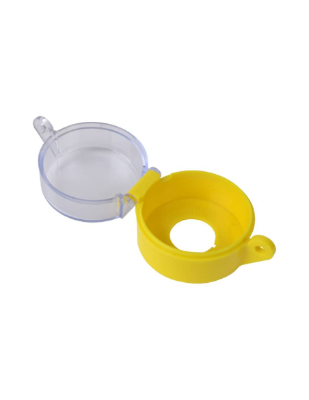 Cover with lockable cover for pushbutton protection