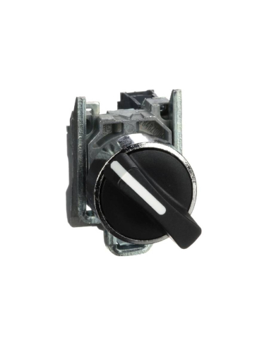 Selector 2 positions metallic 1 open contact (NO) Harmony XB4 - SCHNEIDER