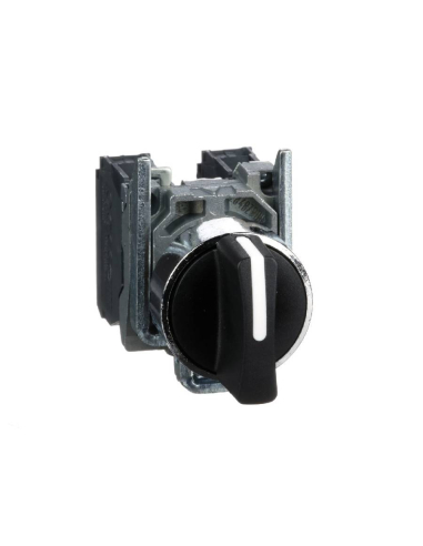 Metal 3-position selector with return 2 open contacts (NO) Harmony XB4 - SCHNEIDER