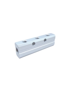 Doppelverteiler 2 1/4 Eingänge - 6 1/8 Ausgänge aus Aluminium - Aignep | ADAJUSA
