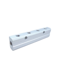 Doppelverteiler 2 1/4 Eingänge - 8 1/8 Ausgänge aus Aluminium - Aignep | ADAJUSA