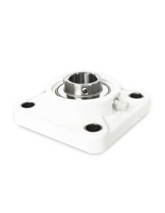 Thermoplastic self-aligning white square support UCF206PB with bearing stainless steel SSUC-206 shaft 30mm ISB | ADAJUSA | price