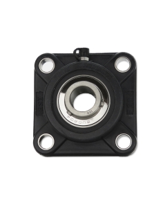 Square black self-aligning thermoplastic self-aligning bracket UCF206P with bearing stainless steel SSUC-206 30mm shaft ISB | AD