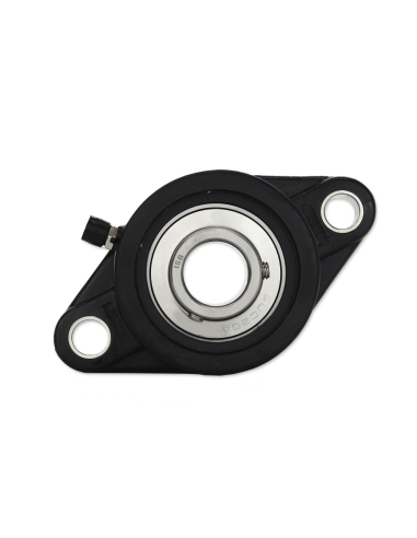 Oval black self-aligning thermoplastic oval support UCFL204P with bearing stainless steel SSUC-204 20mm shaft ISB | ADAJUSA : pr