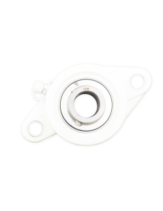 Thermoplastic self-aligning white oval support UCFL205PB with bearing stainless steel SSUC-205 shaft 25mm ISB | ADAJUSA | price