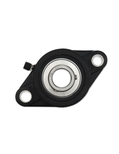 Oval black self-aligning thermoplastic oval support UCFL205P with bearing inox SSUC-205 shaft 25mm ISB | ADAJUSA | price