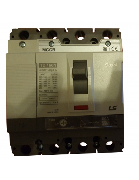 Automatic switch 4x160A Reg three-pole molded box.