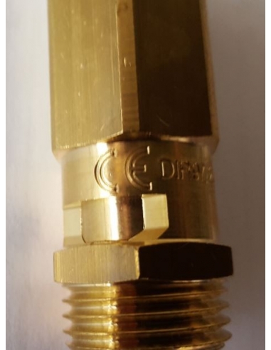 Safety valve (overpressure) 1/4" 6 Bar