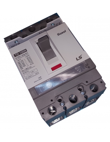 Interruptor automático caja moldeada tripolar 3x100A Reg. térmica
