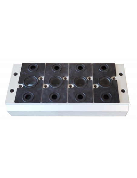 Mehrfachsockel für 1/8 und 1/4 5-Wege-Magnetventile Mindman 220 series - ADAJUSA