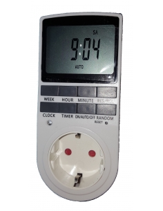 Programador analógico diario con toma de enchufe