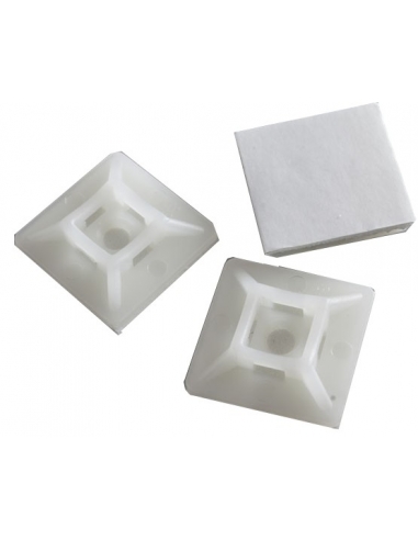 19x19mm base for white cable fastening flanges