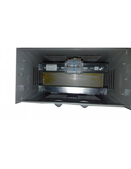 Three-phase autotransformer 230/400V 1 KVA reversible with box