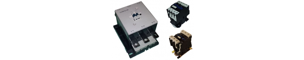 Contactor eléctrico y minicontactores trifásicos