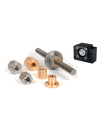 Spindles, nuts and precision supports