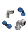 Elbow fittings for compressed air installations