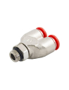 50326 Verstellbarer zylindrischer Y-Stecker mit O-Ring